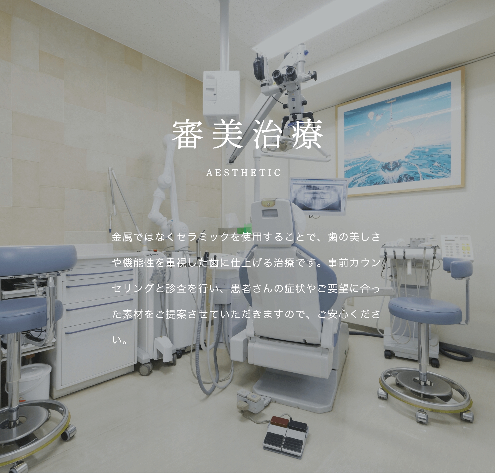 文京区後楽園・飯田橋の歯医者・矯正歯科「文京いわぶち歯科・矯正歯科」|審美治療 AESTHETIC 金属ではなくセラミックを使用することで、歯の美しさや機能性を重視した歯に仕上げる治療です。事前カウンセリングと診査を行い、患者さんの症状やご要望に合った素材をご提案させていただきますので、ご安心ください。